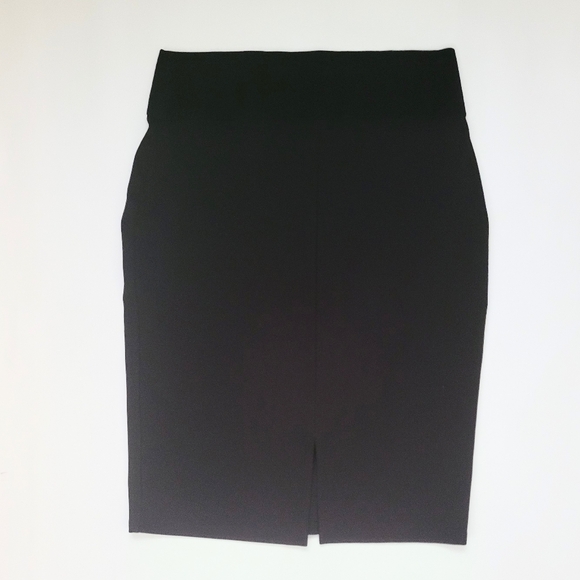 Calvin Klein Power Stretch Knee Length Pencil Skirt Size Large Black - Picture 3 of 3